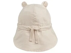 Sandfarvet solhat med ører fra Liewood LW17695 sandy  bagfra